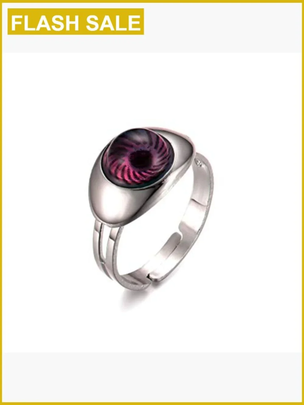 Mood Rings Set of 10 - Adjustable Stainless Steel Temperature Color Changing